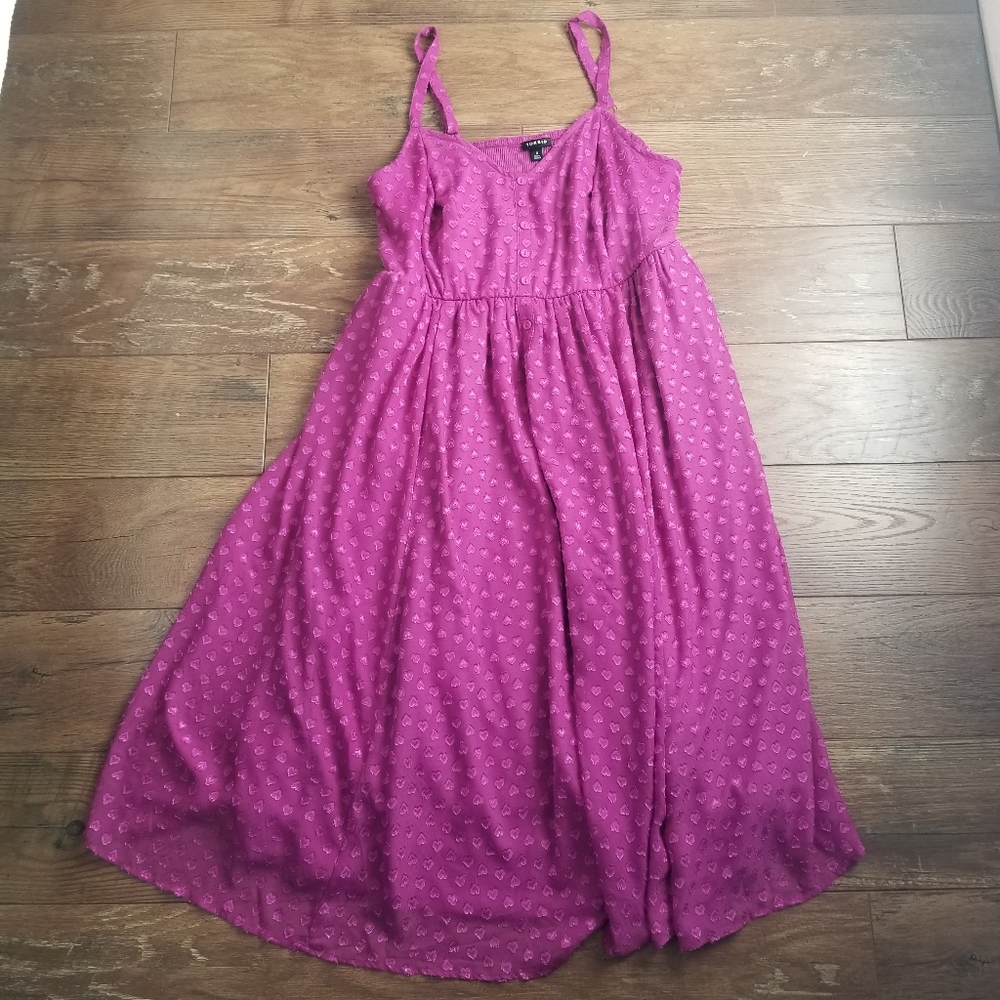 Torrid Purple Heart Midi Dress